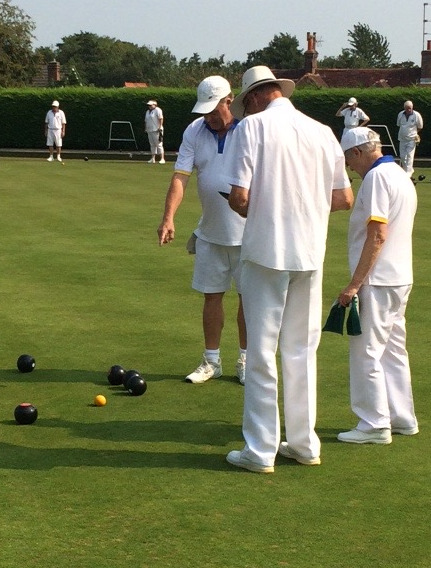Group of bowls at a coaching session