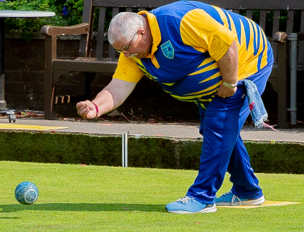 Maurice Awcock bowling in a Top Club match