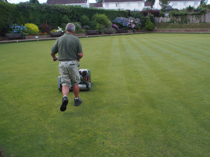 Mowing the green